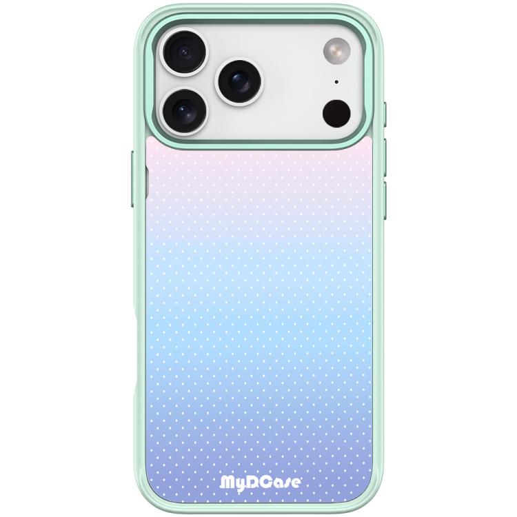 For iPhone 17 Pro Max Sky Blue Dots Pattern Magnetic Phone Case