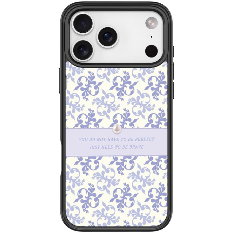 For iPhone 17 Pro Max Light Purple Flower Pattern Magnetic Phone Case
