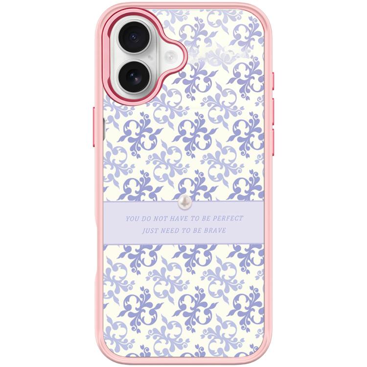 For iPhone 17 Light Purple Flower Pattern Magnetic Phone Case