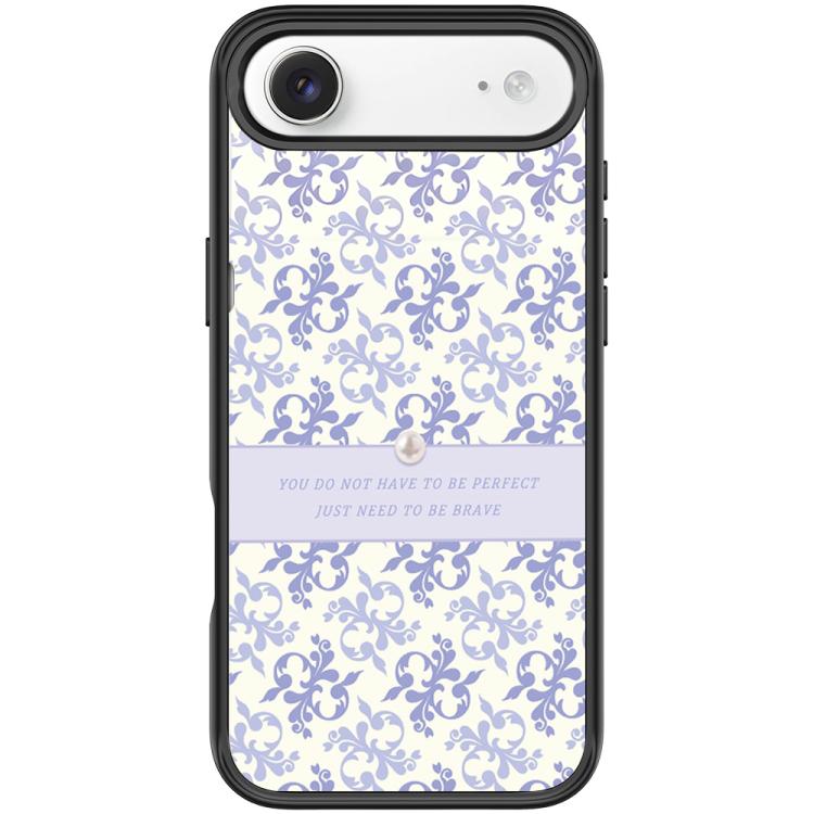 For iPhone Air Light Purple Flower Pattern Magnetic Phone Case