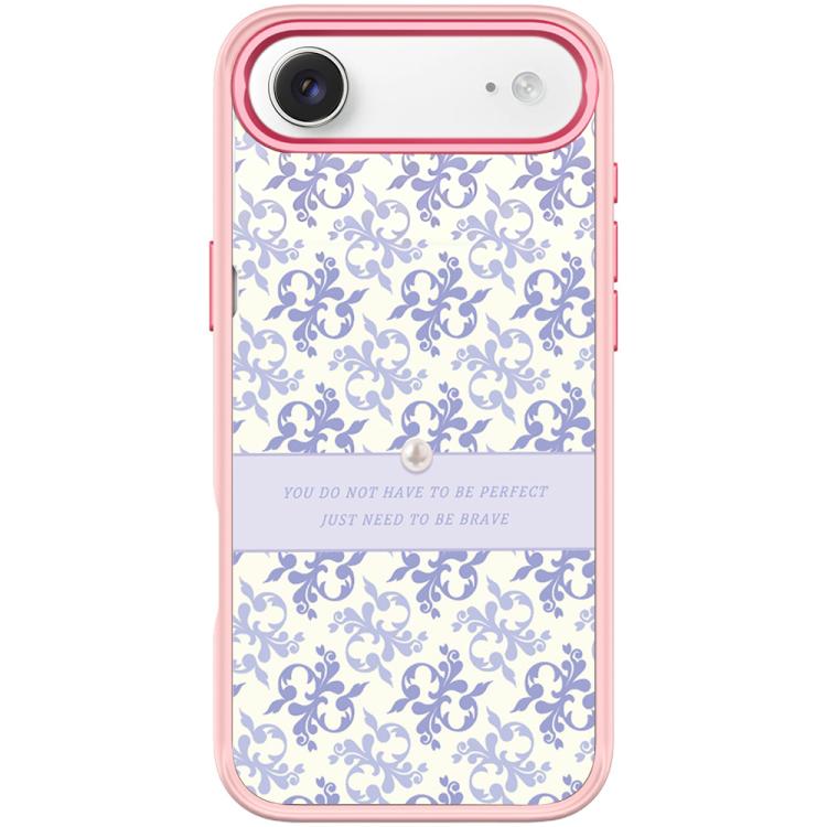 For iPhone Air Light Purple Flower Pattern Magnetic Phone Case