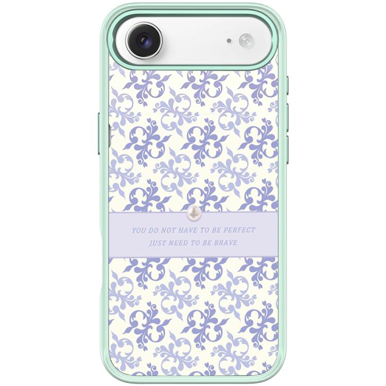 For iPhone Air Light Purple Flower Pattern Magnetic Phone Case