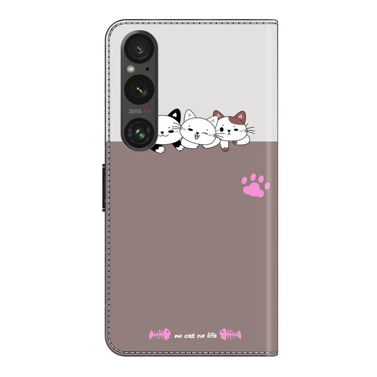 For Sony Xperia 1 VI Crystal-Like Painted Vegan Leather Phone Case