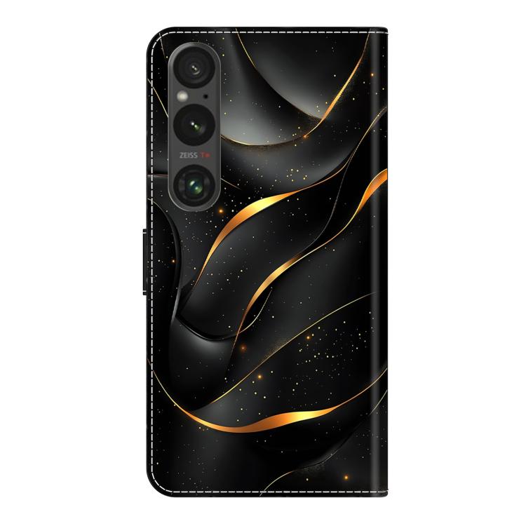 For Sony Xperia 1 VI Crystal-Like Painted Vegan Leather Phone Case