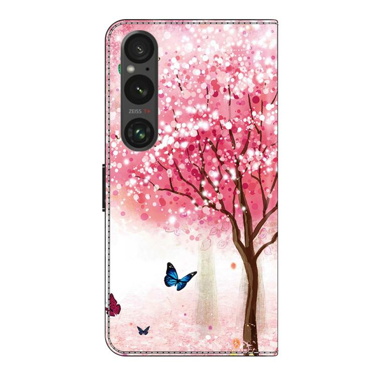 For Sony Xperia 1 VI Crystal-Like Painted Vegan Leather Phone Case