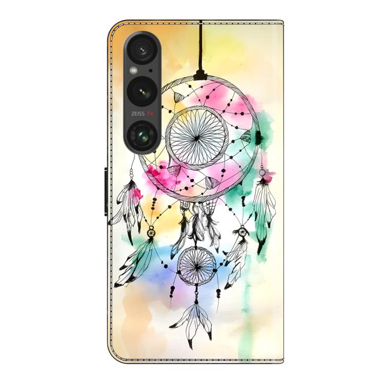 For Sony Xperia 1 VI Crystal-Like Painted Vegan Leather Phone Case