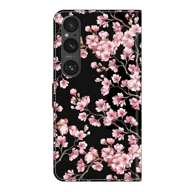 For Sony Xperia 1 VI Crystal-Like Painted Vegan Leather Phone Case
