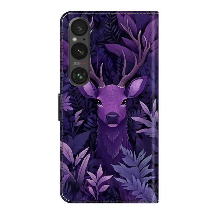 For Sony Xperia 1 VI Crystal-Like Painted Vegan Leather Phone Case