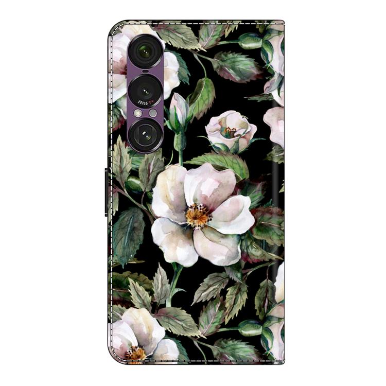 For Sony Xperia 1 VII Crystal-Like Painted Vegan Leather Phone Case