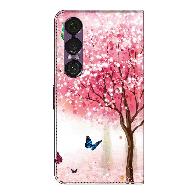 For Sony Xperia 1 VII Crystal-Like Painted Vegan Leather Phone Case