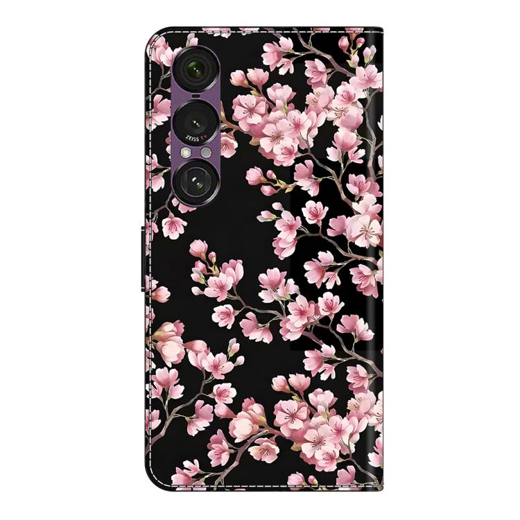 For Sony Xperia 1 VII Crystal-Like Painted Vegan Leather Phone Case