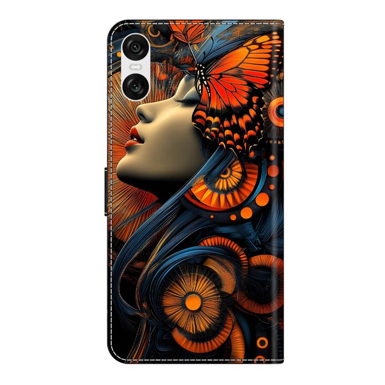 For Sony Xperia 10 VI Crystal-Like Painted Vegan Leather Phone Case