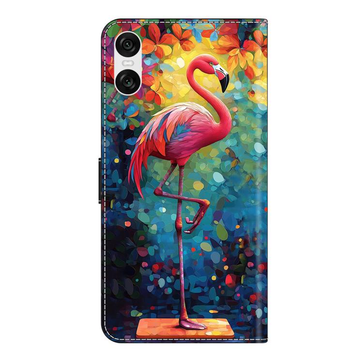 For Sony Xperia 10 VI Crystal-Like Painted Vegan Leather Phone Case