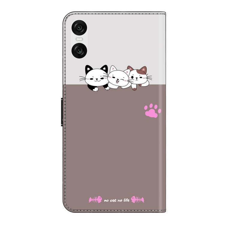 For Sony Xperia 10 VI Crystal-Like Painted Vegan Leather Phone Case