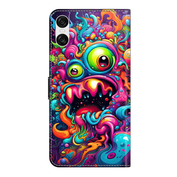 For Sony Xperia 10 VI Crystal-Like Painted Vegan Leather Phone Case
