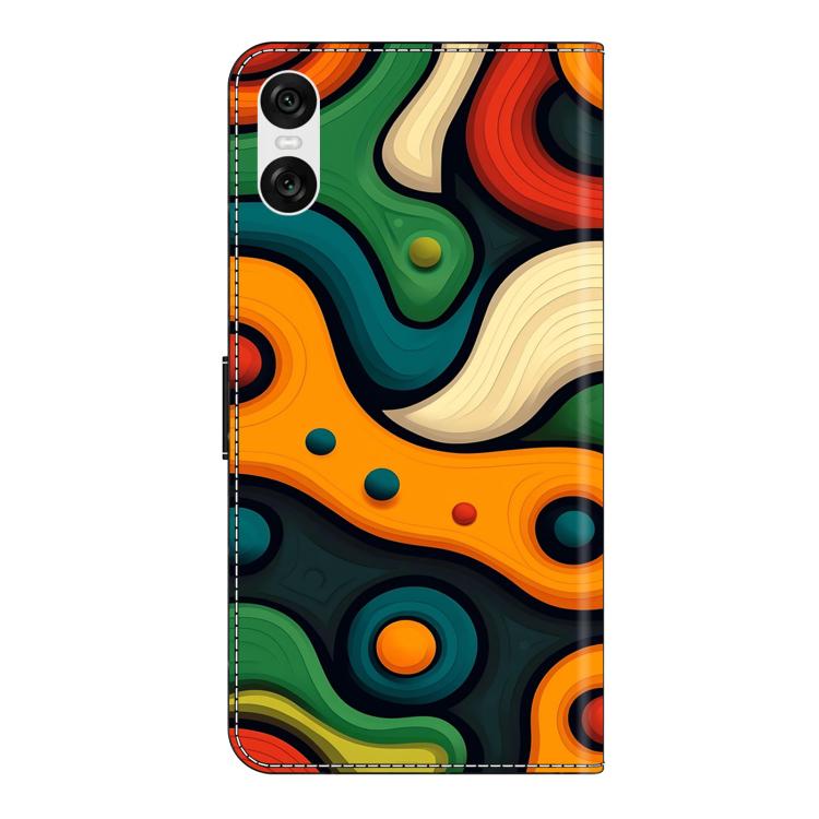 For Sony Xperia 10 VI Crystal-Like Painted Vegan Leather Phone Case