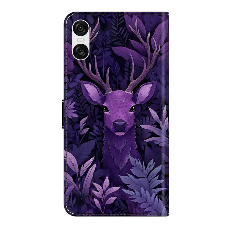 For Sony Xperia 10 VI Crystal-Like Painted Vegan Leather Phone Case