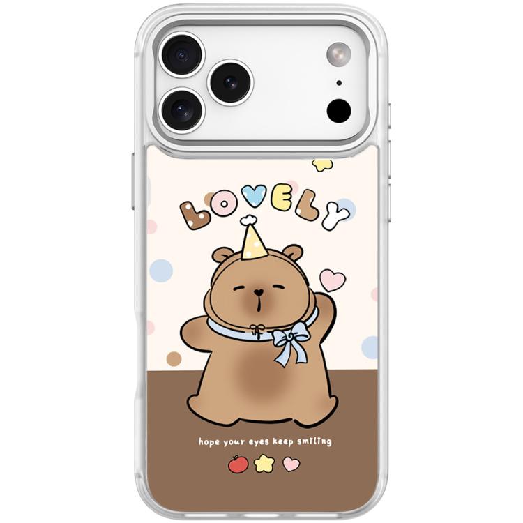 For iPhone 17 Pro Adorable Little Capybara Pattern Magnetic Phone Case