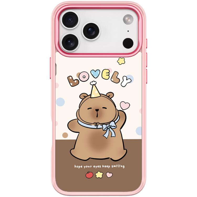 For iPhone 17 Pro Adorable Little Capybara Pattern Magnetic Phone Case