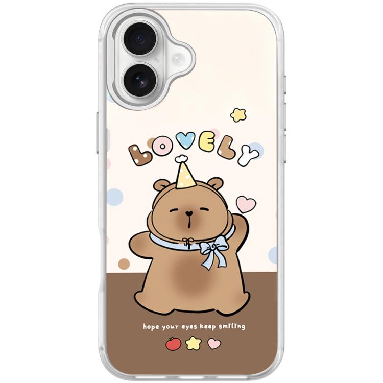 For iPhone 17 Adorable Little Capybara Pattern Magnetic Phone Case