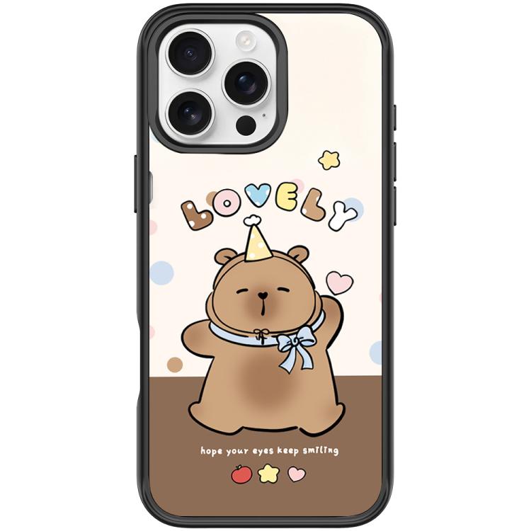 For iPhone 16 Pro Adorable Little Capybara Pattern Magnetic Phone Case
