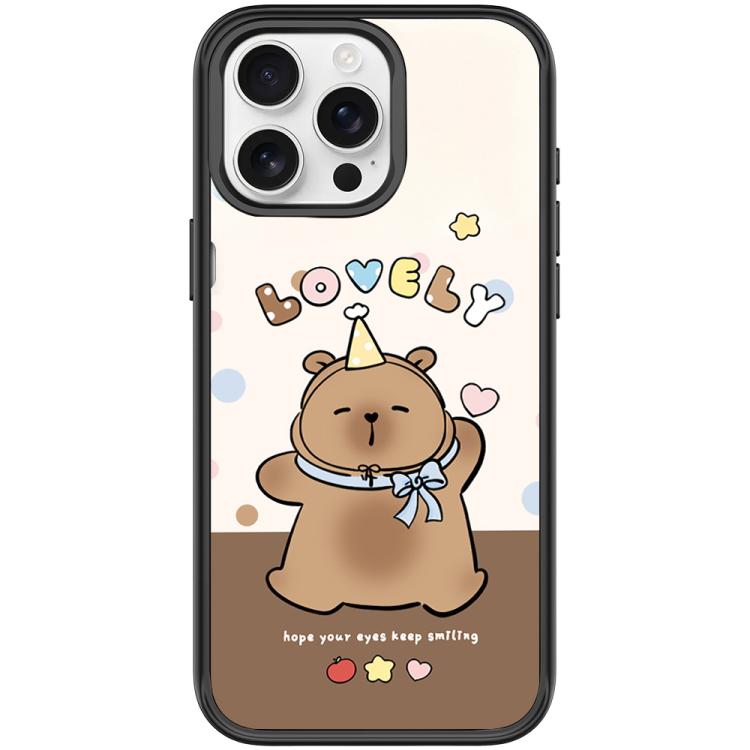 For iPhone 15 Pro Max Adorable Little Capybara Pattern Magnetic Phone Case