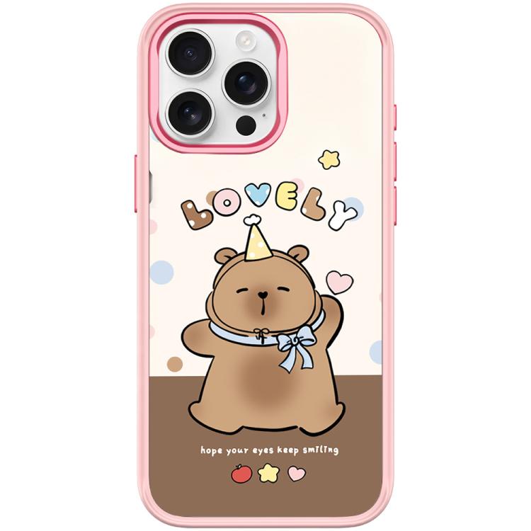 For iPhone 15 Pro Adorable Little Capybara Pattern Magnetic Phone Case