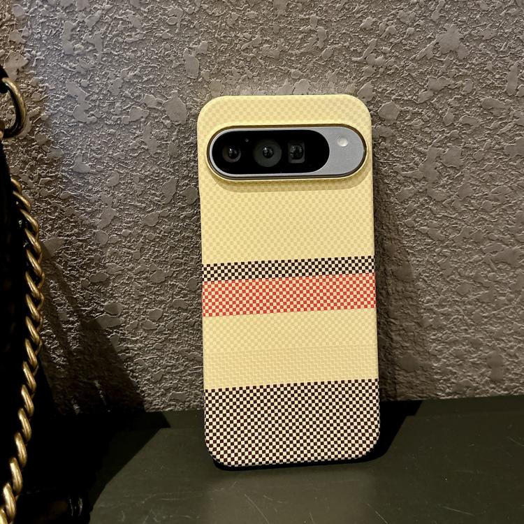 For Google Pixel 9 Pro XL Water Transfer Printing Double-sided Skin Feel Striped Magnetic PC Phone Case