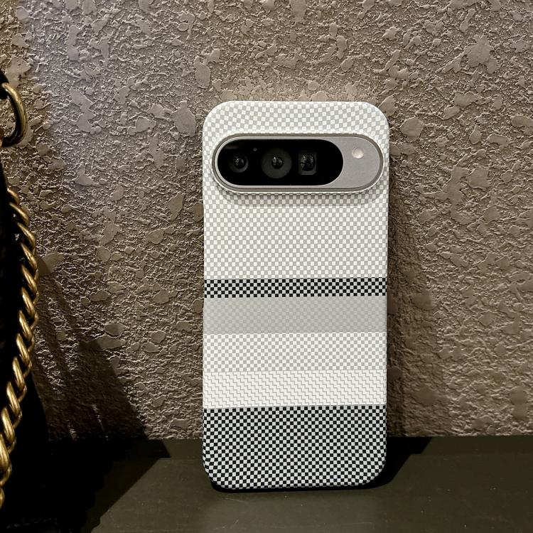 For Google Pixel 9 Pro XL Water Transfer Printing Double-sided Skin Feel Striped Magnetic PC Phone Case