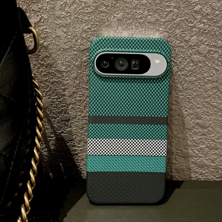 For Google Pixel 9 Pro XL Water Transfer Printing Double-sided Skin Feel Striped Magnetic PC Phone Case