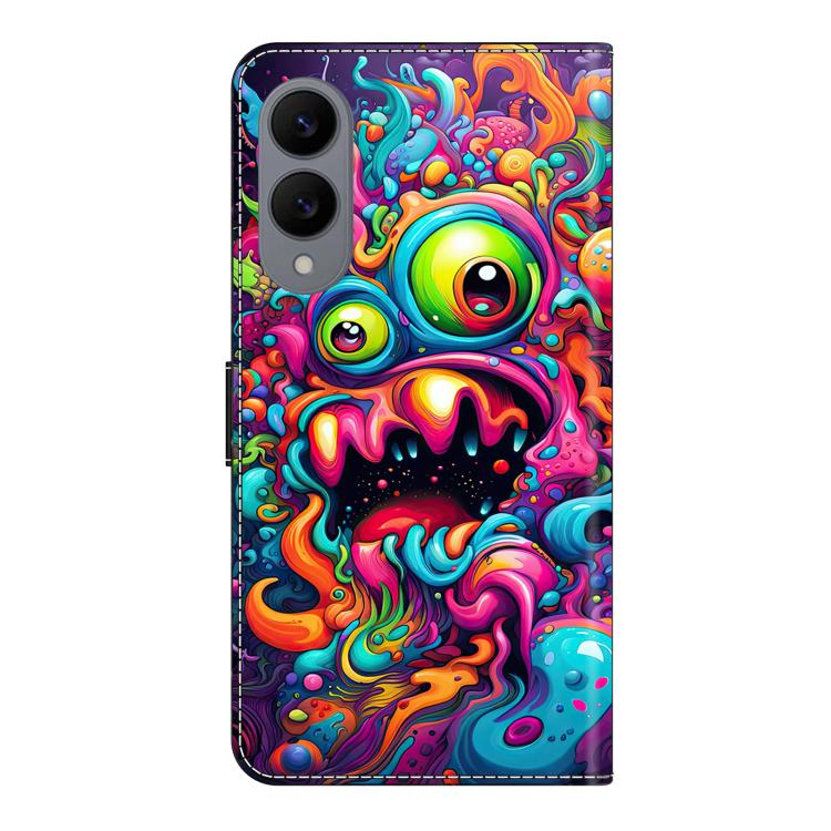 For Samsung Galaxy S25 Edge 5G Crystal-Like Painted Vegan Leather Phone Case