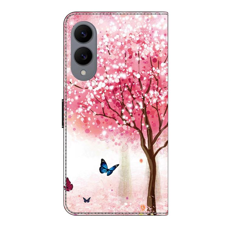 For Samsung Galaxy S25 Edge 5G Crystal-Like Painted Vegan Leather Phone Case