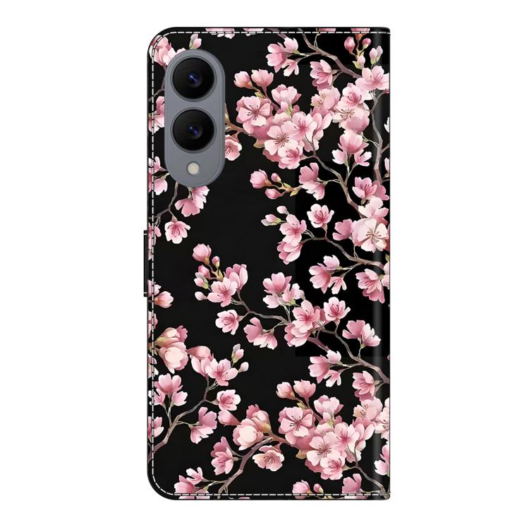For Samsung Galaxy S25 Edge 5G Crystal-Like Painted Vegan Leather Phone Case