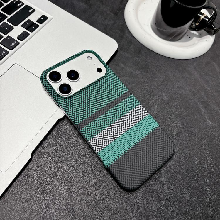 For iPhone 17 Pro Max Water Transfer Printing Double-sided Skin Feel Striped Magnetic PC Phone Case