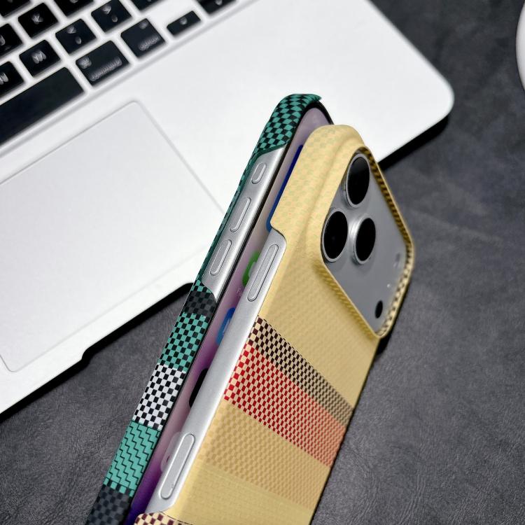 For iPhone 17 Pro Water Transfer Printing Double-sided Skin Feel Striped Magnetic PC Phone Case