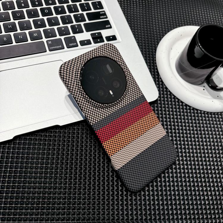 For Honor Magic8 Pro Water Transfer Printing Double-sided Skin Feel Striped Magnetic PC Phone Case