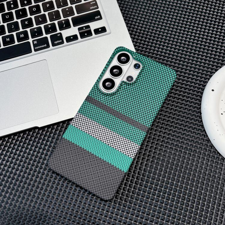 For Samsung Galaxy S23 Ultra 5G Water Transfer Printing Double-sided Skin Feel Striped Magnetic PC Phone Case