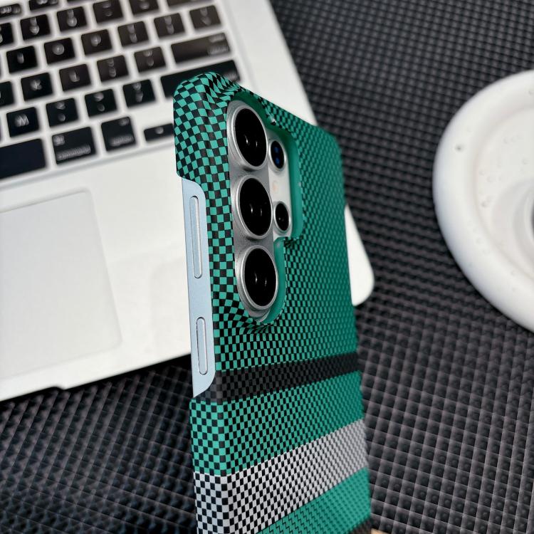 For Samsung Galaxy S26 Ultra 5G Water Transfer Printing Double-sided Skin Feel Striped Magnetic PC Phone Case