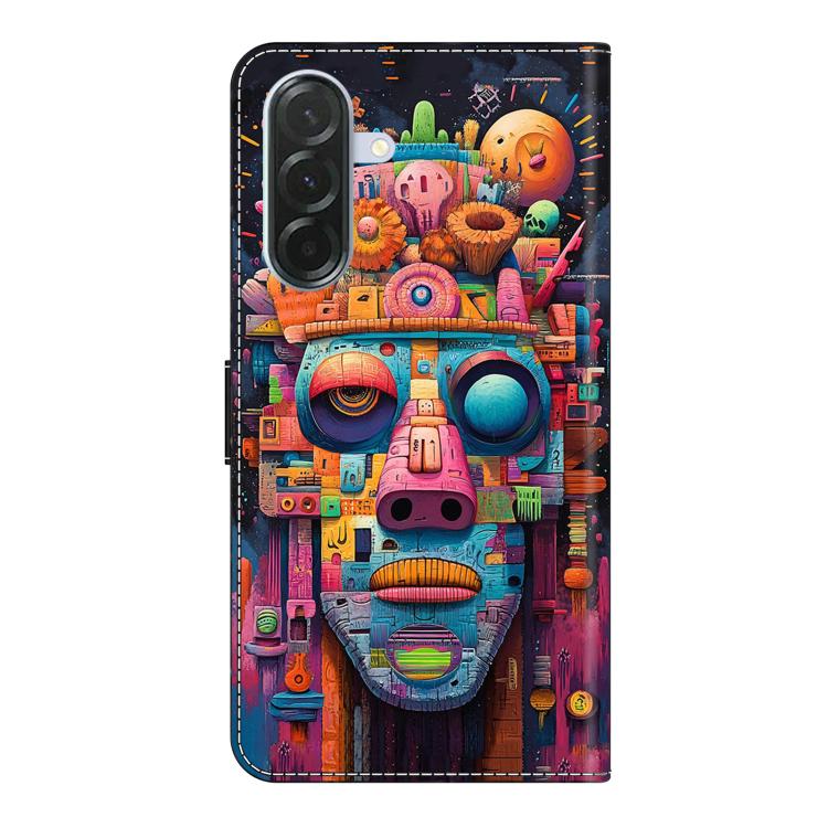 For Samsung Galaxy A57 5G Crystal-Like Painted Vegan Leather Phone Case