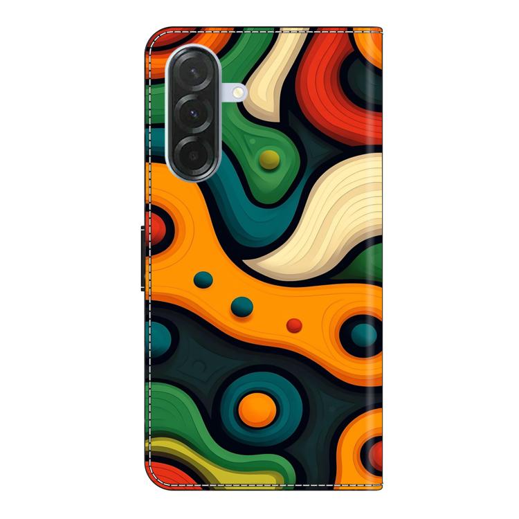 For Samsung Galaxy A57 5G Crystal-Like Painted Vegan Leather Phone Case