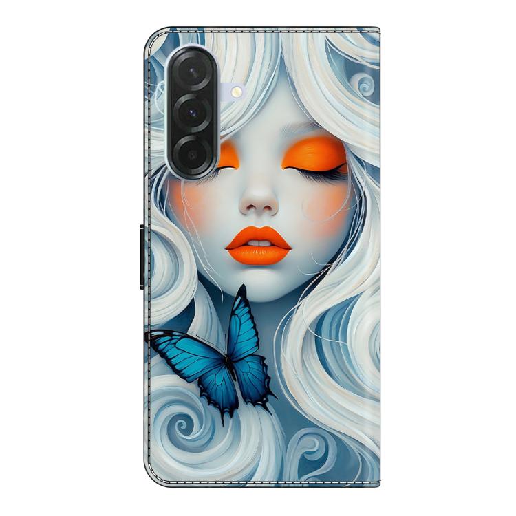 For Samsung Galaxy A57 5G Crystal-Like Painted Vegan Leather Phone Case
