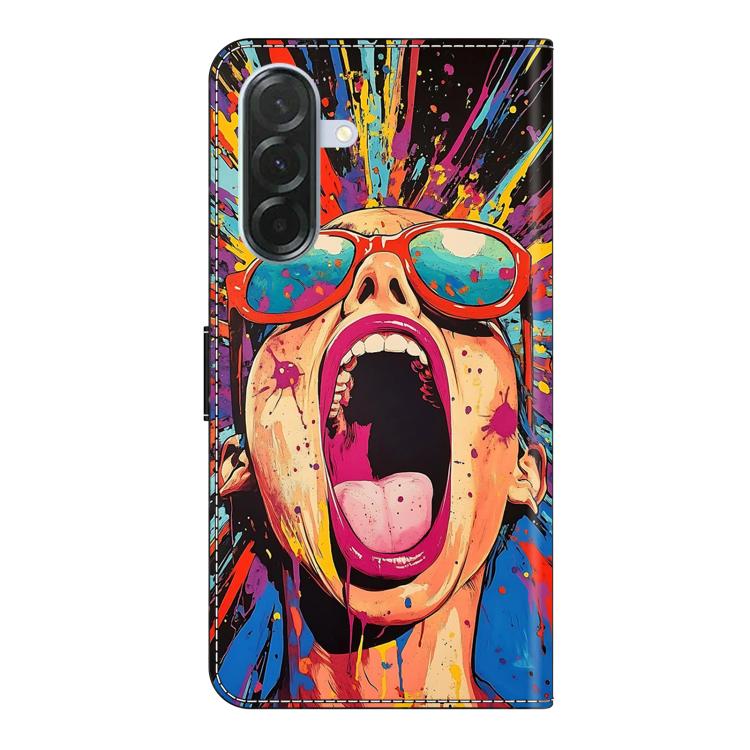 For Samsung Galaxy A37 5G Crystal-Like Painted Vegan Leather Phone Case