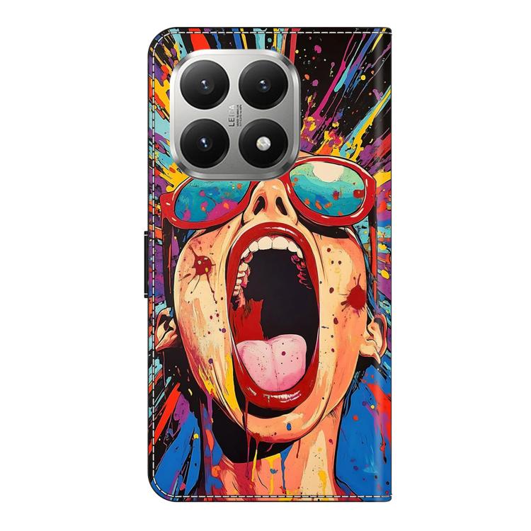 For Xiaomi 15T Crystal-Like Painted Vegan Leather Phone Case