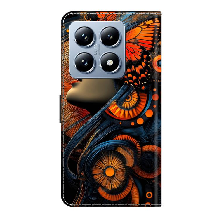 For Xiaomi 14T Pro Crystal-Like Painted Vegan Leather Phone Case