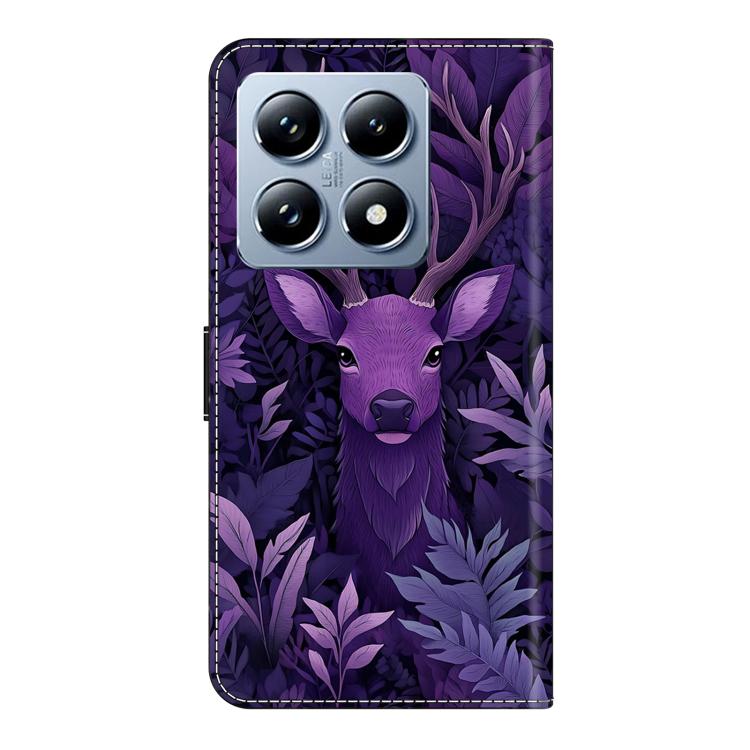 For Xiaomi 14T Pro Crystal-Like Painted Vegan Leather Phone Case