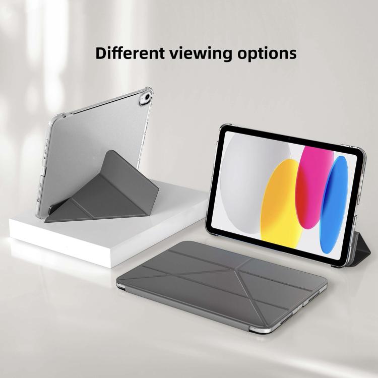 For iPad 2025 / 2022 Mutural JingYa Series Y-shaped Multi-fold Vegan Leather Tablet Case