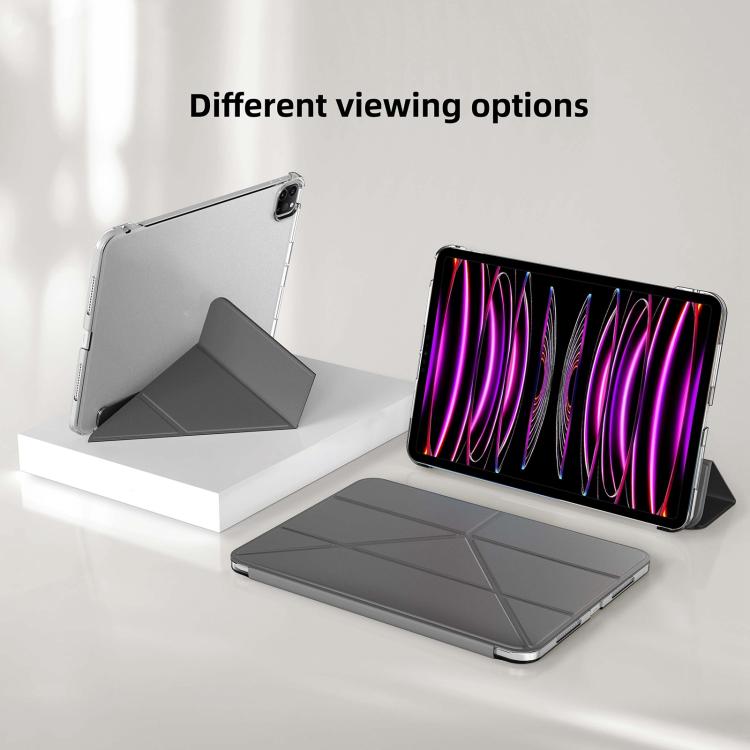 For iPad Pro 11 2022 / 2021 / 2020 Mutural JingYa Series Y-shaped Multi-fold Vegan Leather Tablet Case