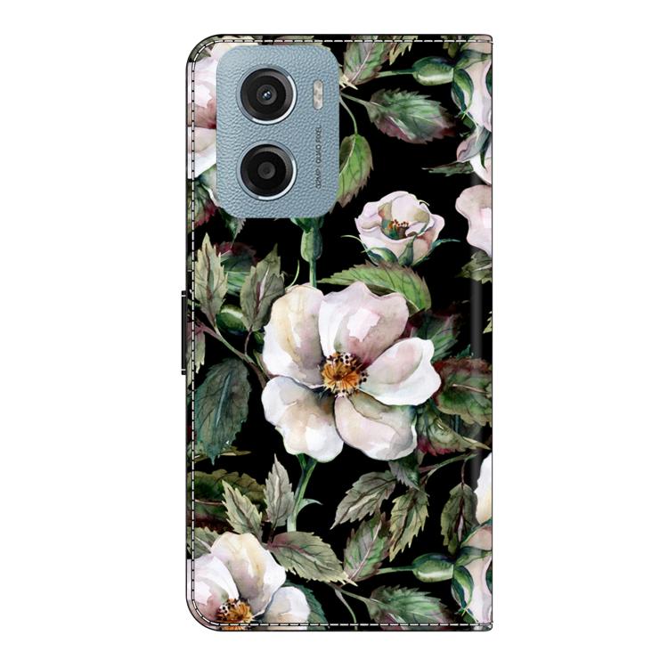 For Motorola Moto E15 / G15 / G05 Crystal-Like Painted Vegan Leather Phone Case