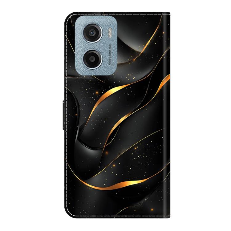 For Motorola Moto E15 / G15 / G05 Crystal-Like Painted Vegan Leather Phone Case