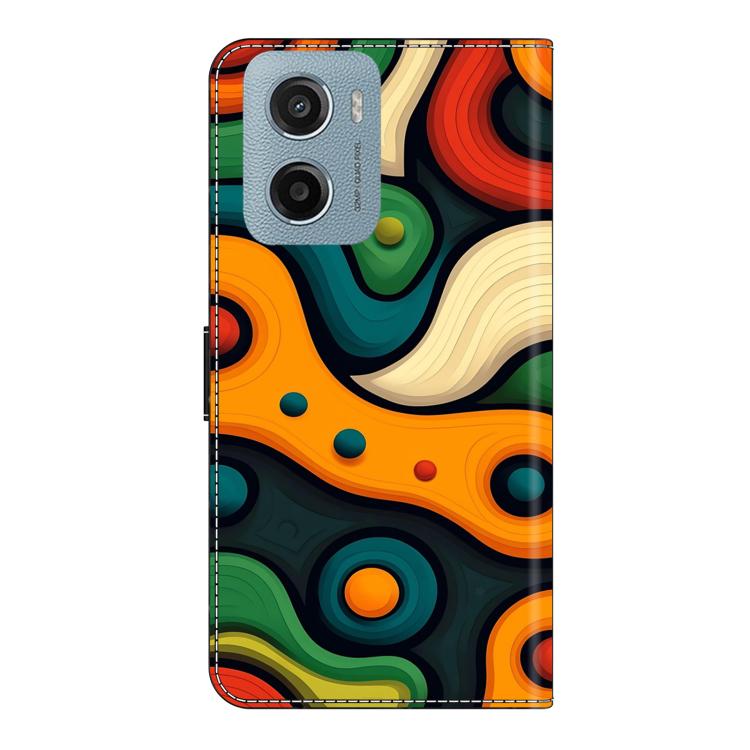 For Motorola Moto E15 / G15 / G05 Crystal-Like Painted Vegan Leather Phone Case